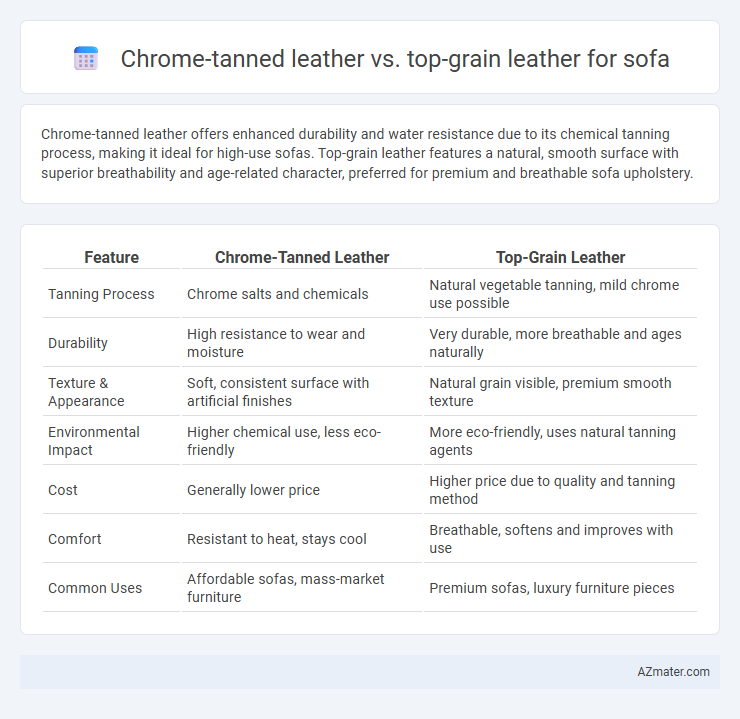 Chrome-tanned leather vs. top-grain leather for sofa - What is The Difference?