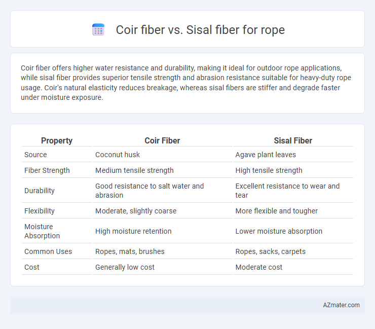 Coir fiber vs. Sisal fiber for rope - What is The Difference?