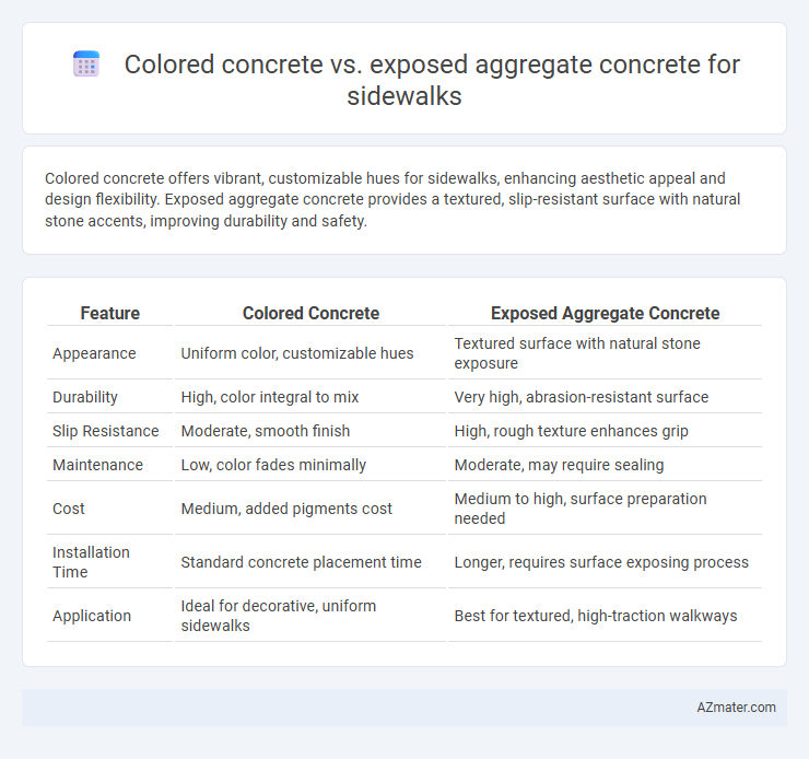 Colored concrete vs. exposed aggregate concrete for sidewalks - What is The Difference?