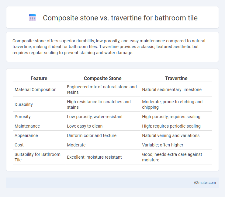 Composite stone vs. travertine for bathroom tile - What is The Difference?
