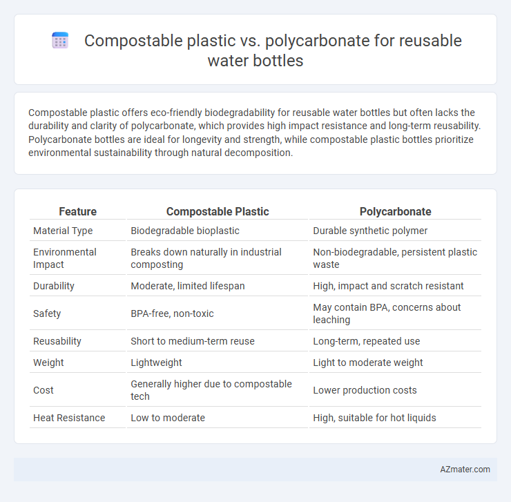 Compostable plastic vs. polycarbonate for reusable water bottles - What is The Difference?