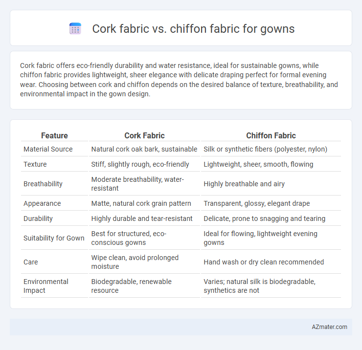 Cork fabric vs. chiffon fabric for gowns - What is The Difference?
