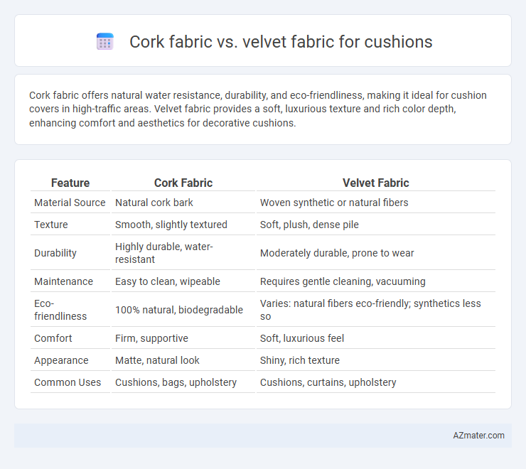 Cork fabric vs. velvet fabric for cushions - What is The Difference?