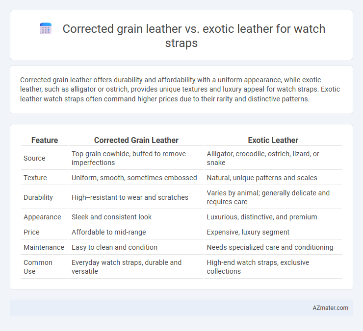 Corrected grain leather vs. exotic leather for watch straps - What is The Difference?