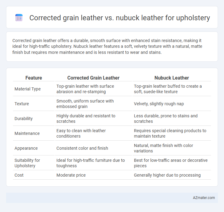 Corrected grain leather vs. nubuck leather for upholstery - What is The Difference?