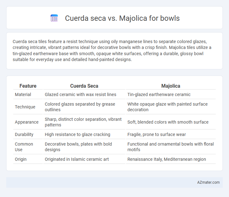 Cuerda seca vs. Majolica for bowls - What is The Difference?