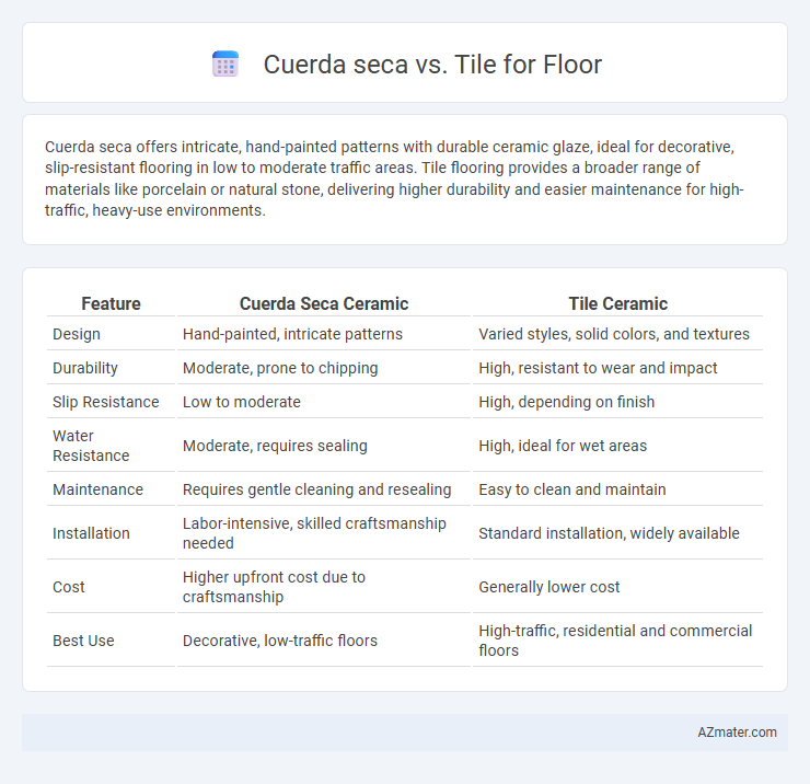 Cuerda seca vs. Tile for Floor - What is The Difference?