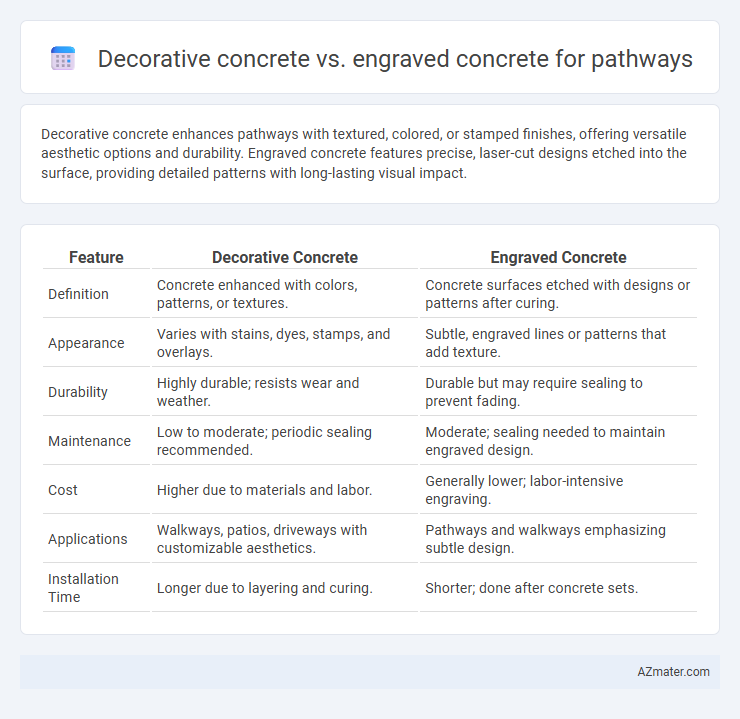 Decorative concrete vs. engraved concrete for pathways - What is The Difference?