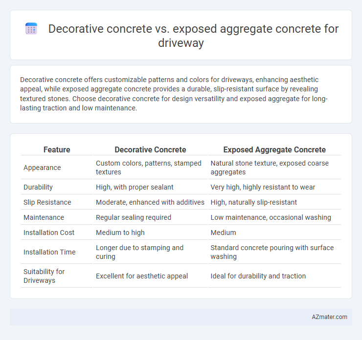 Decorative concrete vs. exposed aggregate concrete for driveway - What is The Difference?