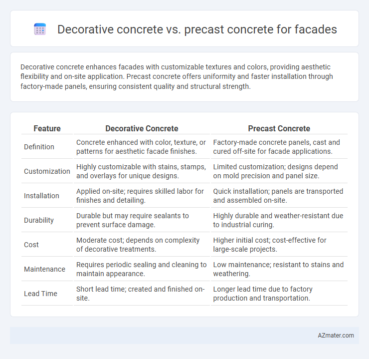 Decorative concrete vs. precast concrete for facades - What is The Difference?