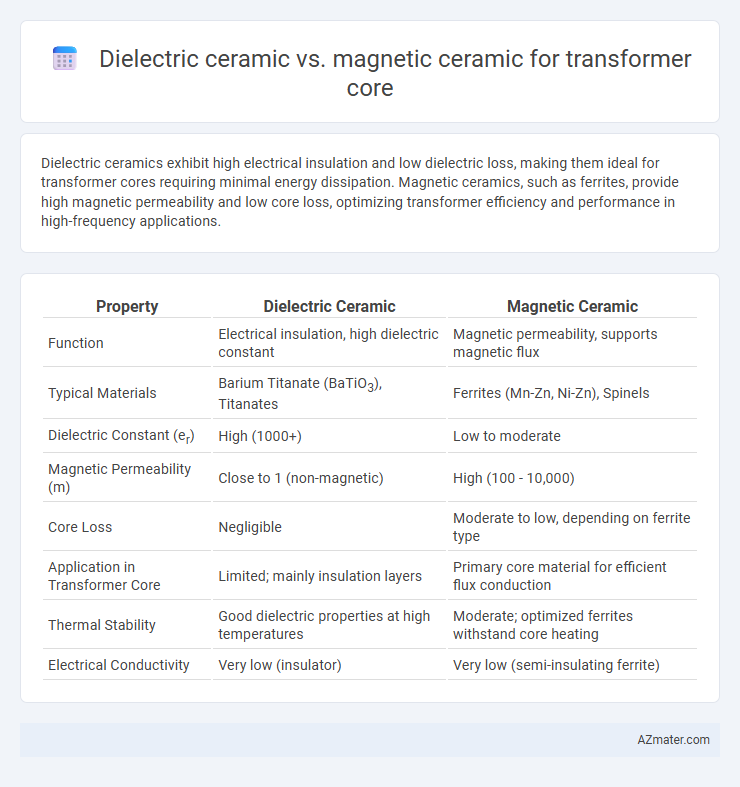 Dielectric ceramic vs. magnetic ceramic for transformer core - What is The Difference?