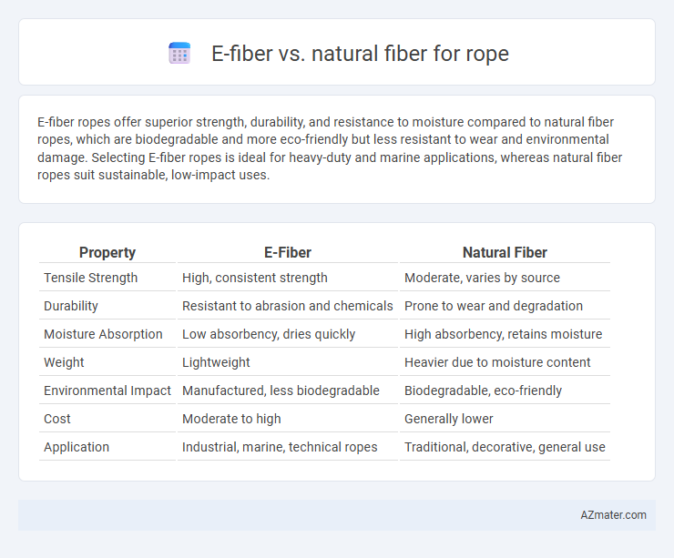 E-fiber vs. natural fiber for rope - What is The Difference?