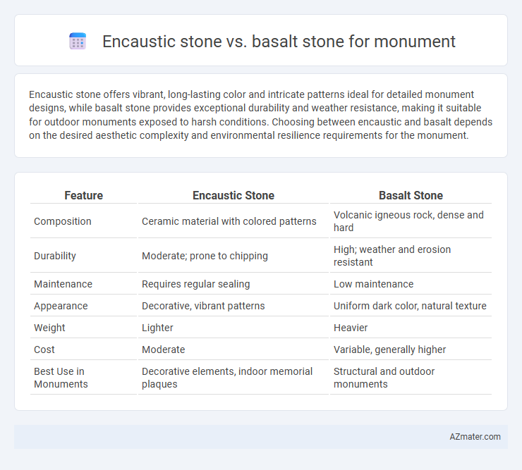 Encaustic stone vs. basalt stone for monument - What is The Difference?