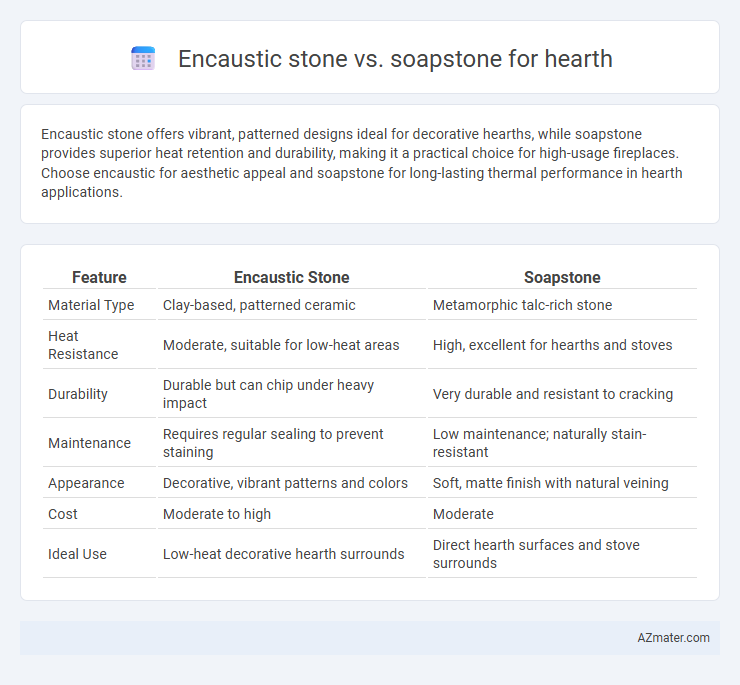 Encaustic stone vs. soapstone for hearth - What is The Difference?