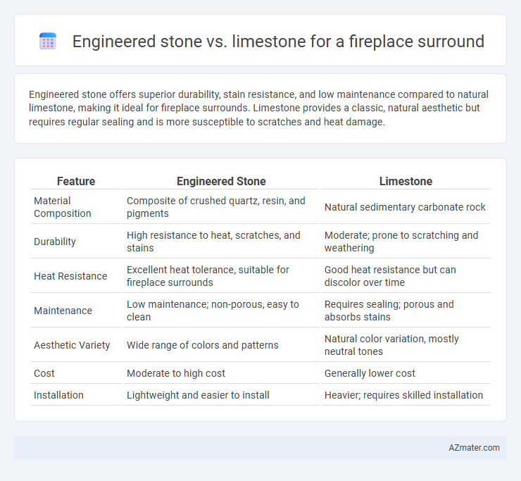 Engineered stone vs. limestone for a fireplace surround - What is The Difference?