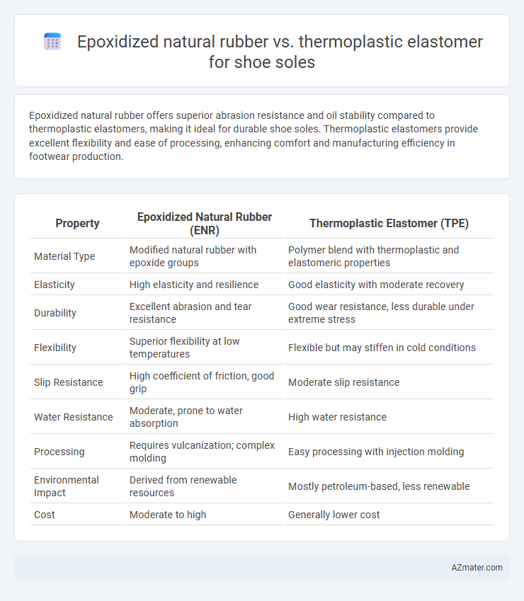 Epoxidized natural rubber vs. thermoplastic elastomer for shoe soles - What is The Difference?