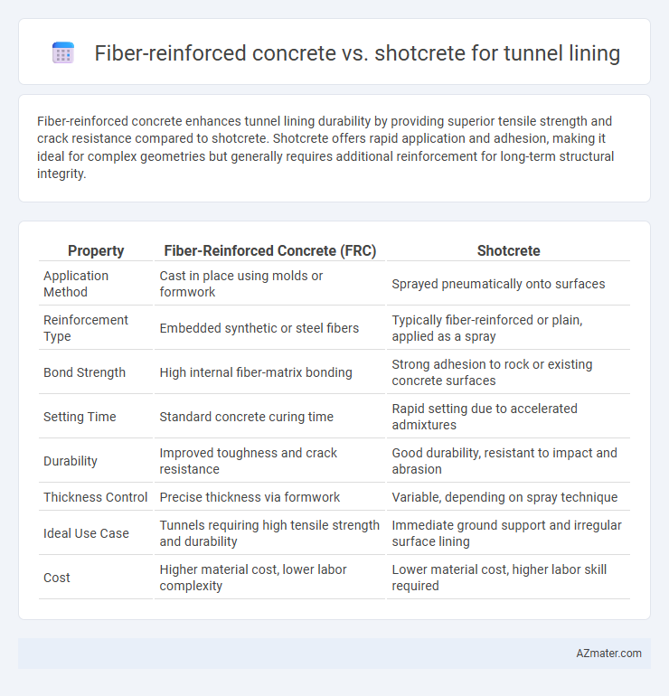 Fiber-reinforced concrete vs. shotcrete for tunnel lining - What is The Difference?