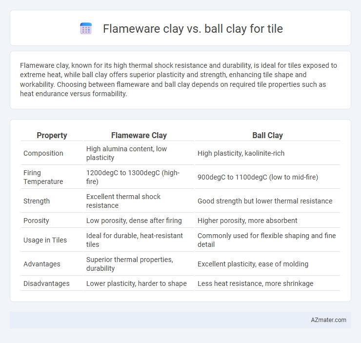 Flameware clay vs. ball clay for tile - What is The Difference?