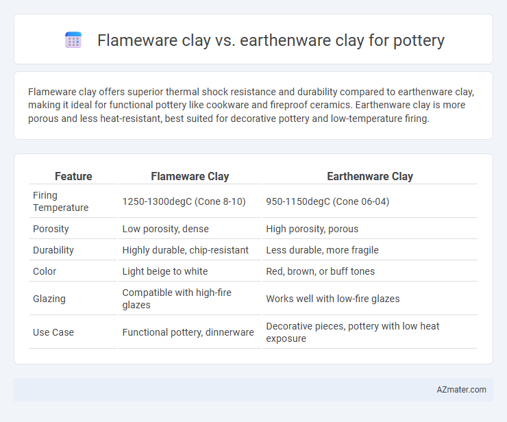 Flameware clay vs. earthenware clay for pottery - What is The Difference?