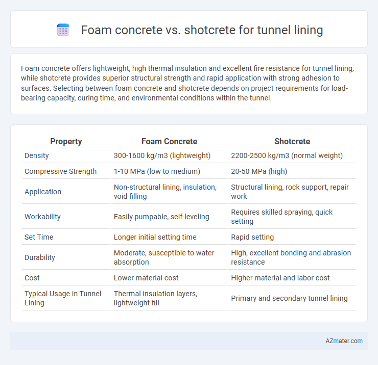 Foam concrete vs. shotcrete for tunnel lining - What is The Difference?