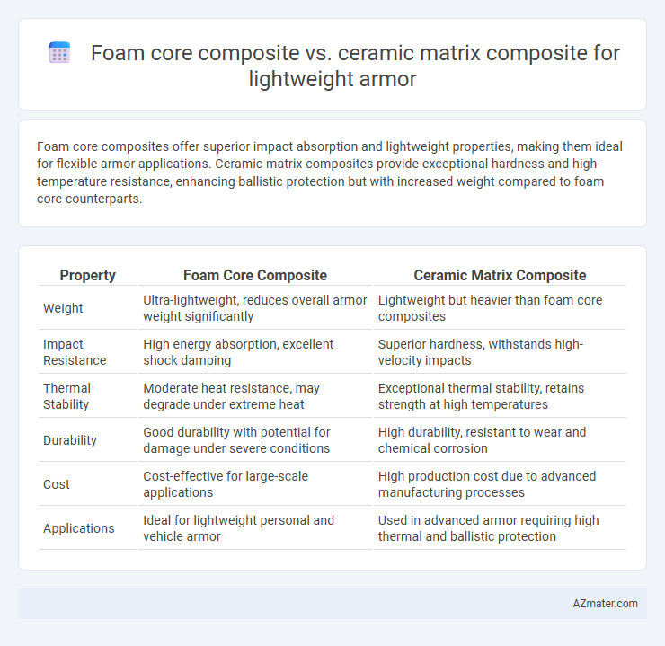 Foam core composite vs. ceramic matrix composite for lightweight armor - What is The Difference?