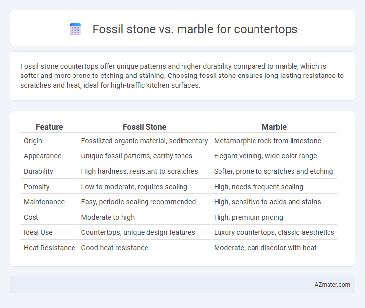 Fossil stone vs. marble for countertops - What is The Difference?