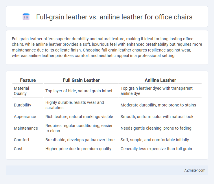Full-grain leather vs. aniline leather for office chairs - What is The Difference?