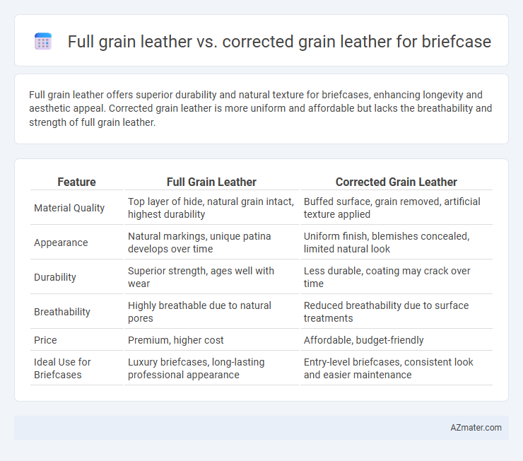 Full grain leather vs. corrected grain leather for briefcase - What is The Difference?