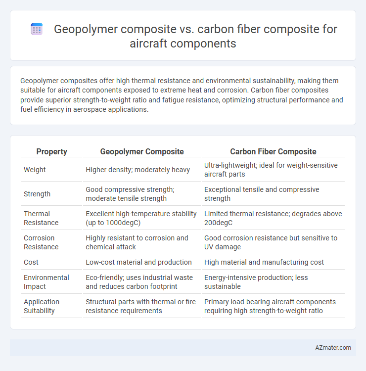 Geopolymer composite vs. carbon fiber composite for aircraft components - What is The Difference?