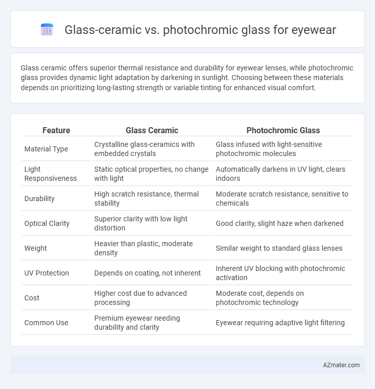 Glass-ceramic vs. photochromic glass for eyewear - What is The Difference?