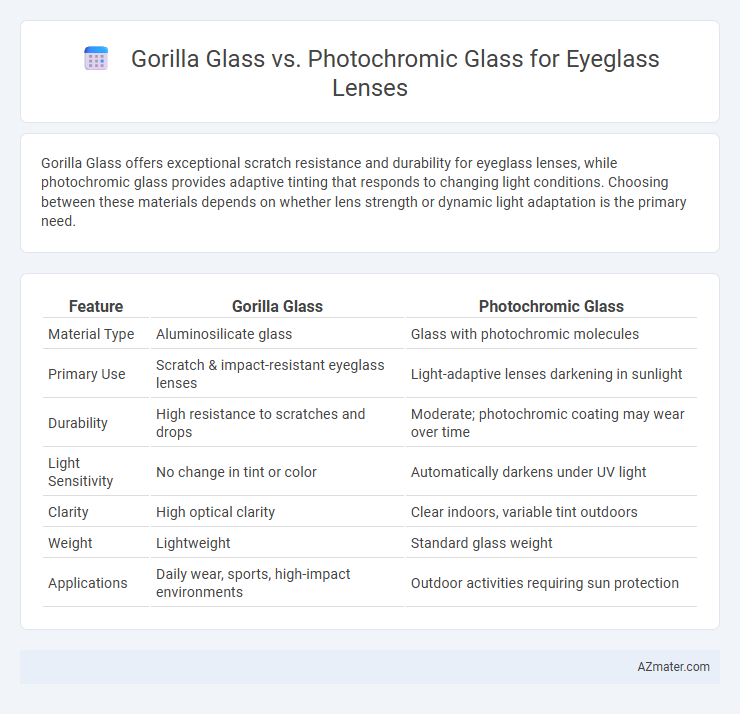 Gorilla Glass vs. Photochromic Glass for Eyeglass Lenses - What is The Difference?