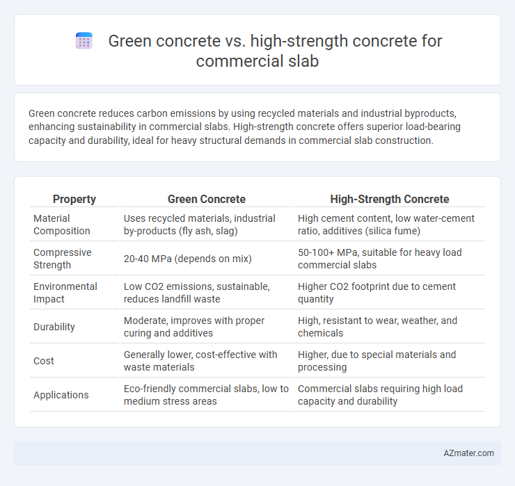 Green concrete vs. high-strength concrete for commercial slab - What is The Difference?