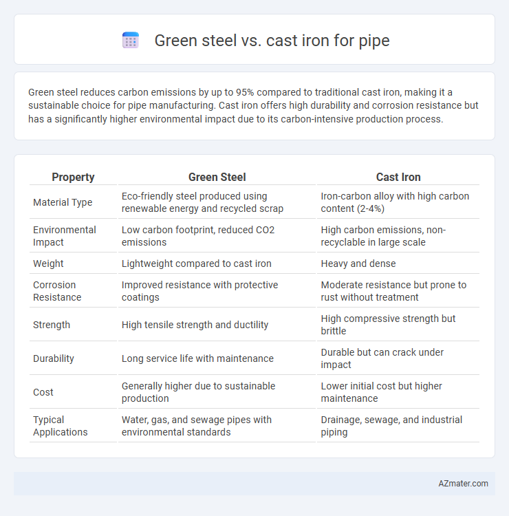 Green steel vs. cast iron for pipe - What is The Difference?