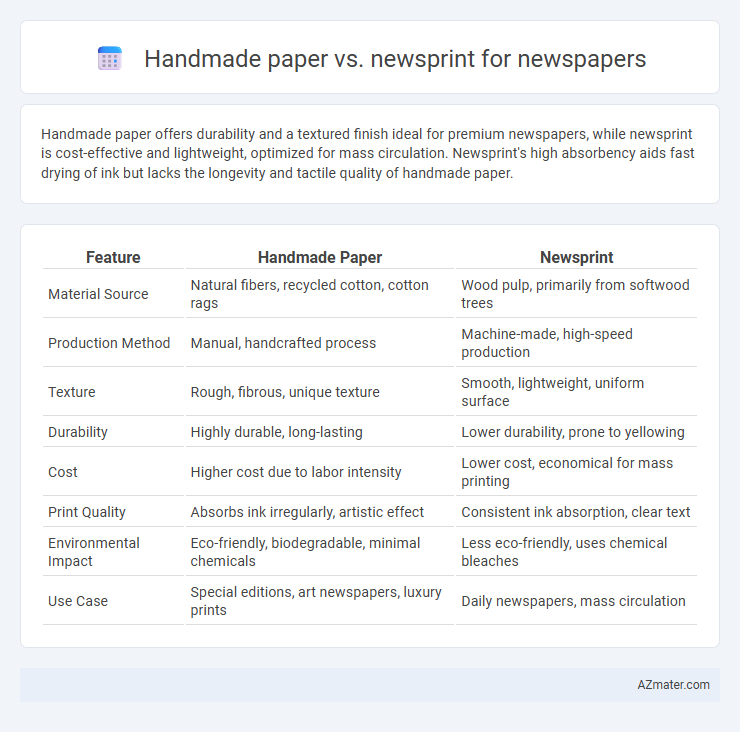 Handmade paper vs. newsprint for newspapers - What is The Difference?