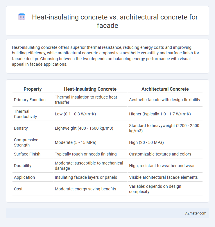 Heat-insulating concrete vs. architectural concrete for facade - What is The Difference?