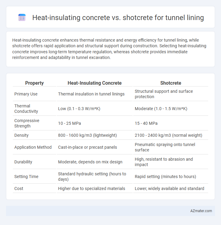 Heat-insulating concrete vs. shotcrete for tunnel lining - What is The Difference?