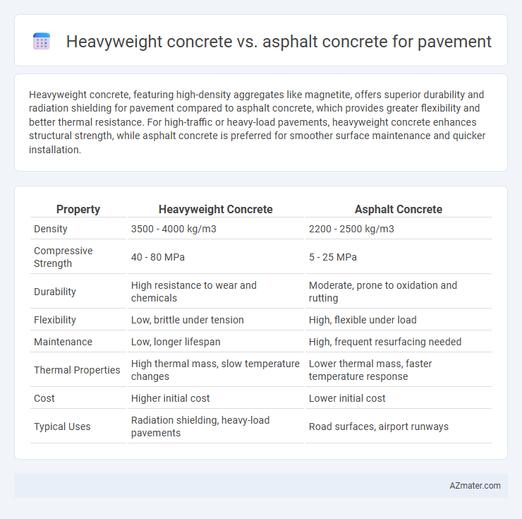 Heavyweight concrete vs. asphalt concrete for pavement - What is The Difference?