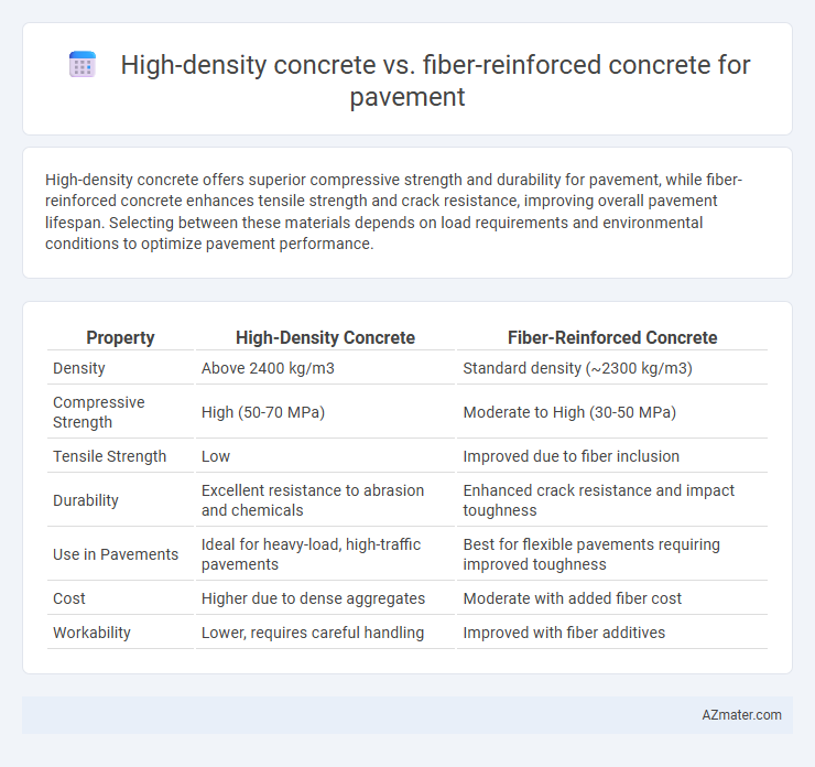 High-density concrete vs. fiber-reinforced concrete for pavement - What is The Difference?