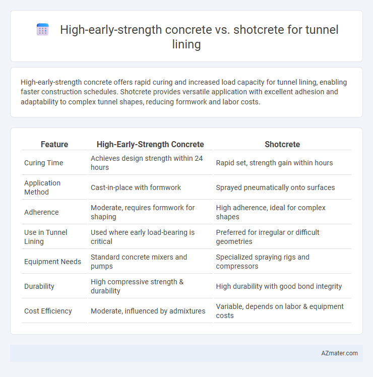 High-early-strength concrete vs. shotcrete for tunnel lining - What is The Difference?