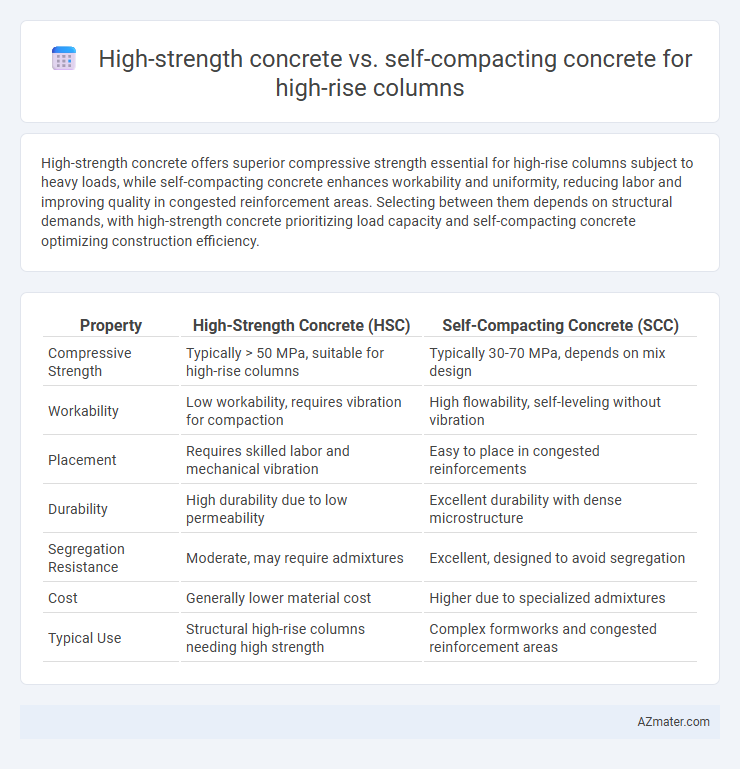 High-strength concrete vs. self-compacting concrete for high-rise columns - What is The Difference?