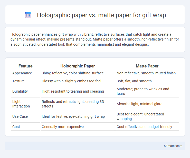 Holographic paper vs. matte paper for gift wrap - What is The Difference?