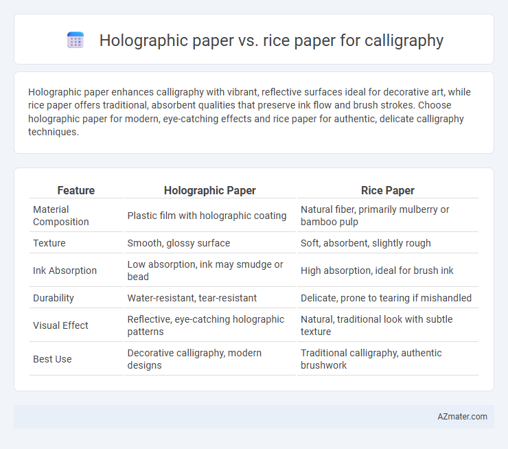 Holographic paper vs. rice paper for calligraphy - What is The Difference?