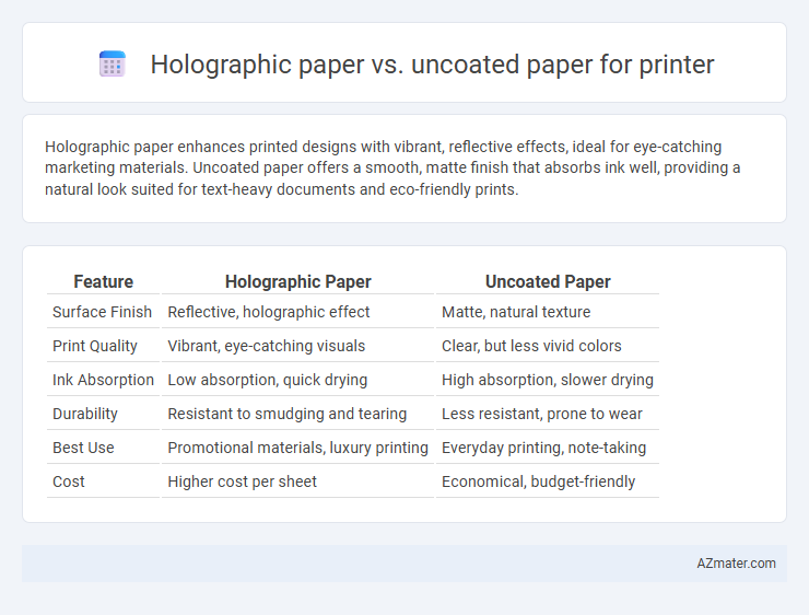 Holographic paper vs. uncoated paper for printer - What is The Difference?
