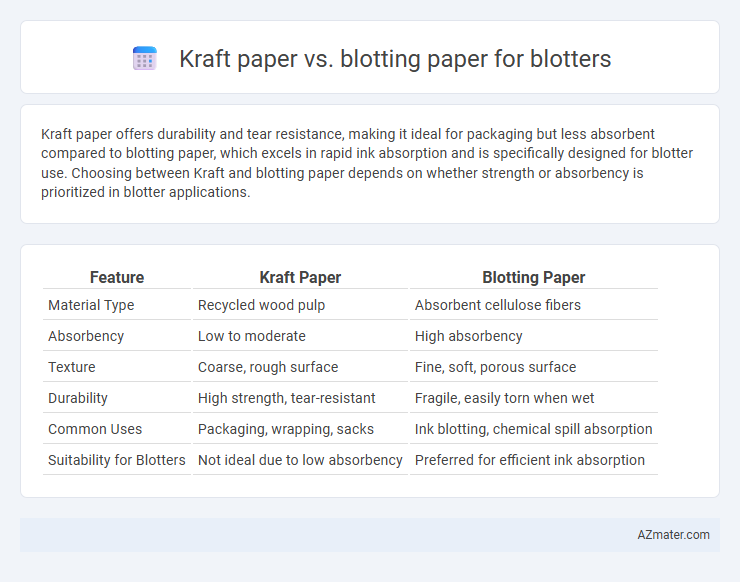 Kraft paper vs. blotting paper for blotters - What is The Difference?