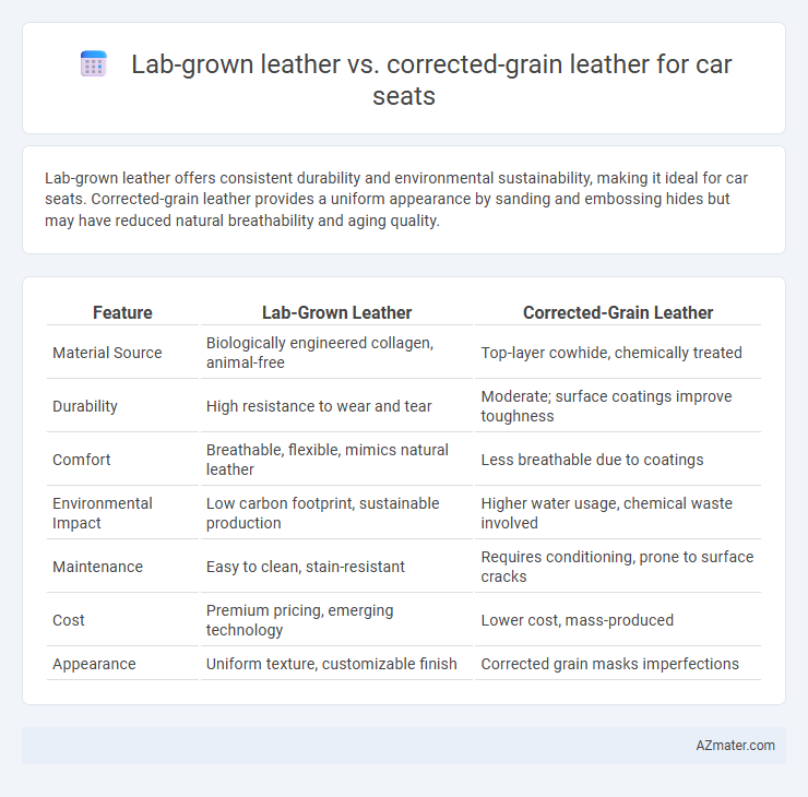Lab-grown leather vs. corrected-grain leather for car seats - What is The Difference?