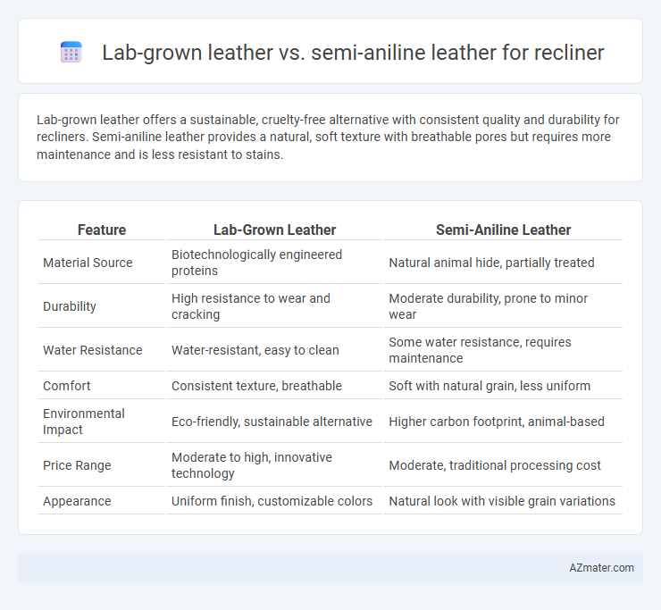 Lab-grown leather vs. semi-aniline leather for recliner - What is The Difference?