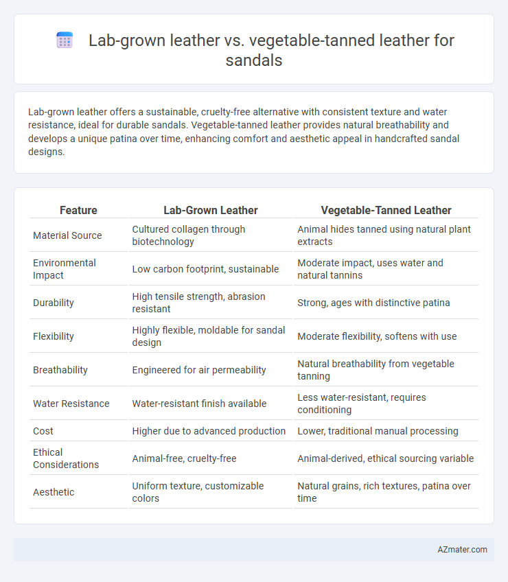 Lab-grown leather vs. vegetable-tanned leather for sandals - What is The Difference?