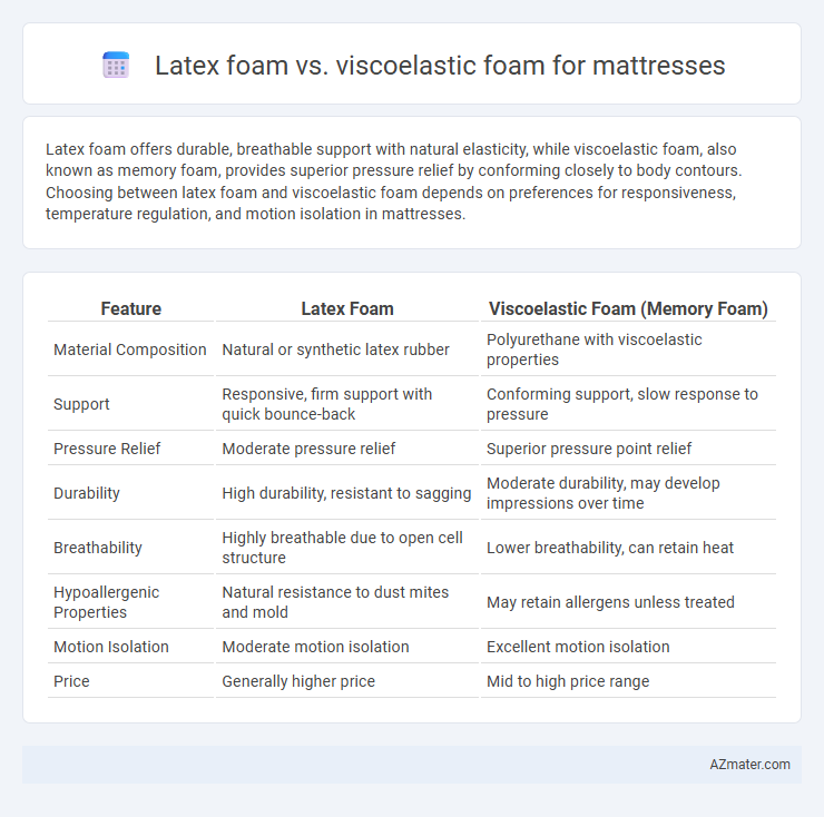 Latex foam vs. viscoelastic foam for mattresses - What is The Difference?