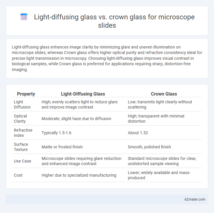 Light-diffusing glass vs. crown glass for microscope slides - What is The Difference?
