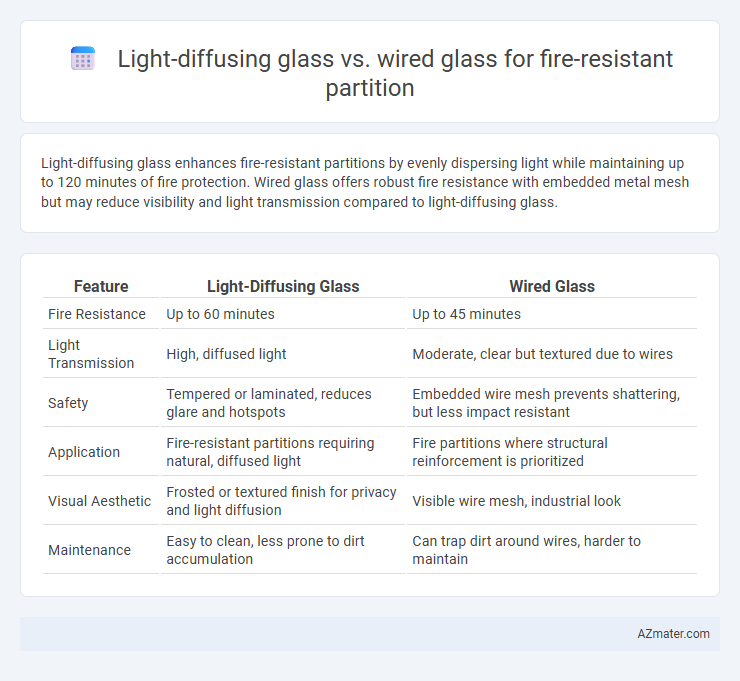 Light-diffusing glass vs. wired glass for fire-resistant partition - What is The Difference?
